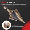 Cobalt Step Drill Bit Set, Hex Shank Step Drill Bit