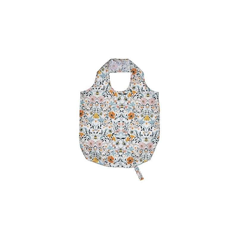 Ulster Weavers Bee Bloom Foldable Polyester Shopping Bag, Multi-Colour, Multi-Colour,