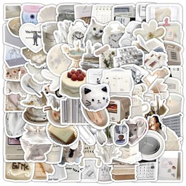 100pcs Cute Small Stickers Set (White)