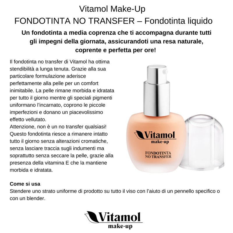 Vitamol Makeup Long Lasting Liquid Foundation for Face without Staining