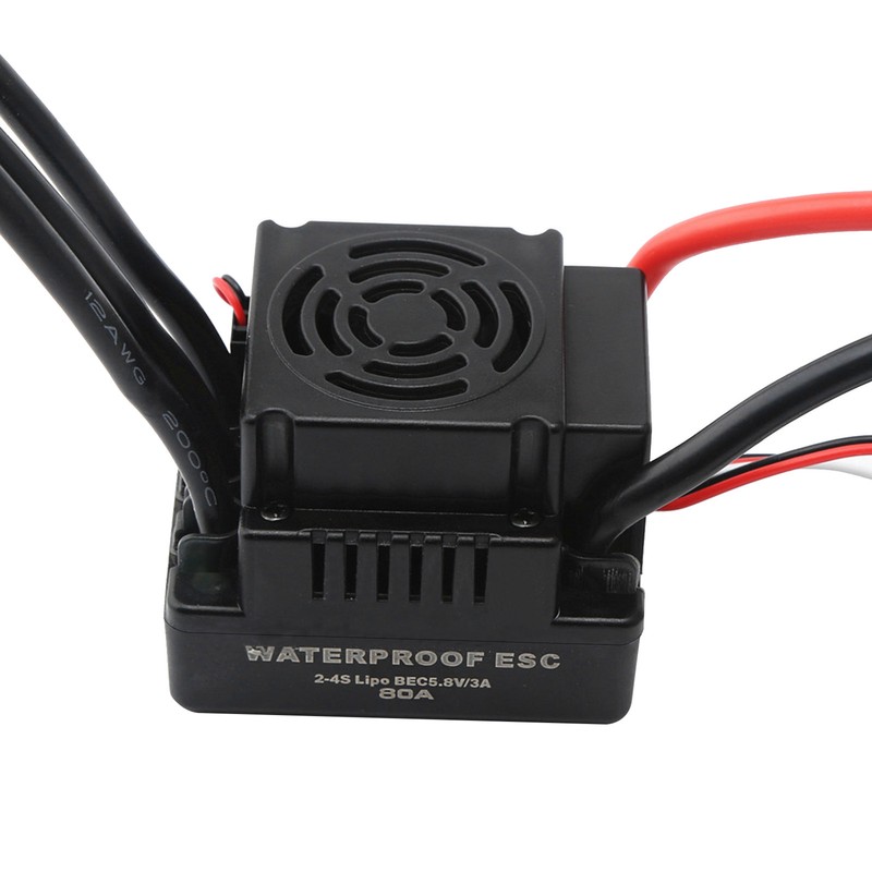 HOBBYFANS 80A Brushless 2-4s ESC with BEC for 1:10 1:8