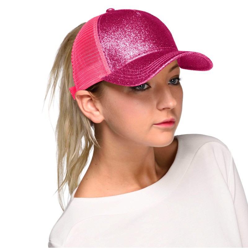 C.C Gorra de béisbol Lisa Hatsandscarf (BT-6), Glitter-Hot Pink, Talla
