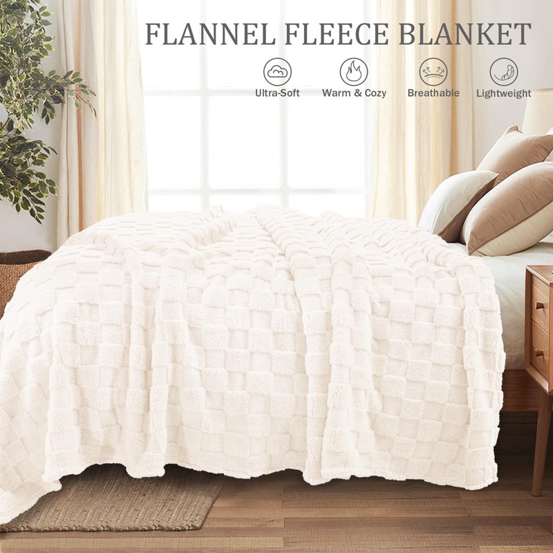 Exclusivo Mezcla King Size Flannel Fleece Blanket, Super Soft 3D