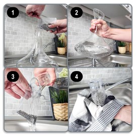 COM-FOUR® 750x Stainless Steel Cleaning Beads with Box – Cleaning Balls for Bottles, Wine decanters, Vacuum jugs & Thermo Mugs – rustproof & Reusable