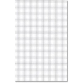 Quad Pads, Ruled 4x4, 50 Sheets,11"x17", White - 2pc