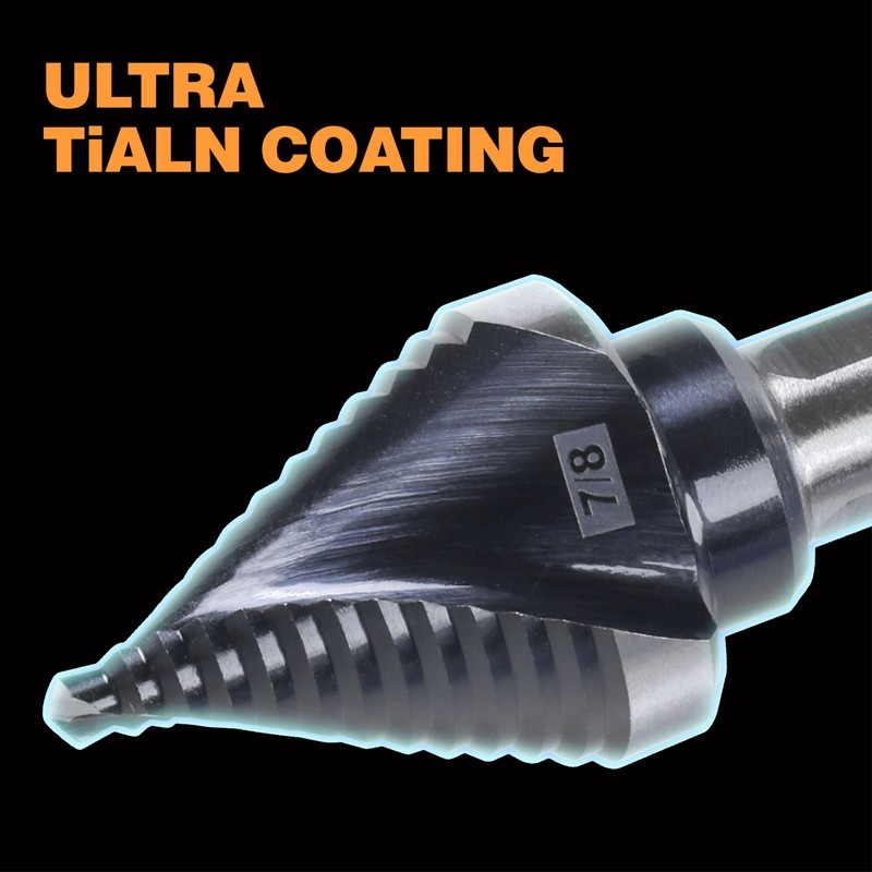 Jerax tools M35 HSS 7/8 Inch Step Drill Bit, Single