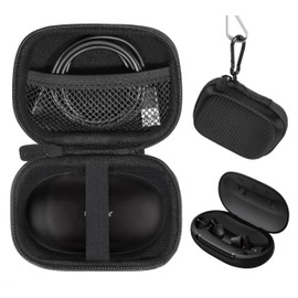 GETGEAR Protective Case for Hearing Aid compatible with Sony CRE-C20, C10, E10 Self-Fitting OTC Hearing Aids for Mild to Moderate Hearing Loss (Black)