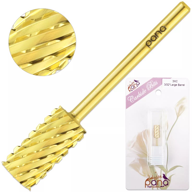 Pana Professional Gold Large Barrel Nail Drill Bit 3X Coarse