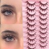 Veleasha Manga Lashes Natural Look C Curl False Eyelashes Fluffy