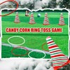 Leitee 6 Sets Candy Corn Ring Toss Game Plastic Cones