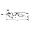 KS Tools 1151501 Locking Pliers Straight Jaws 28.5 mm Total