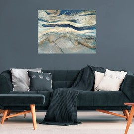 Fine Art Canvas Blue Danube II Canvas Wall Decor by Artist Wendy Kroeker for Living Room, Bedroom, Bathroom, Kitchen, Office, Bar, Dining & Guest Room - Ready to Hang - 43 in x 32 in