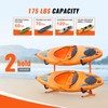 Happybuy Freestanding Kayak Storage Rack, 2-Kayak Holder with Adjustable Width,