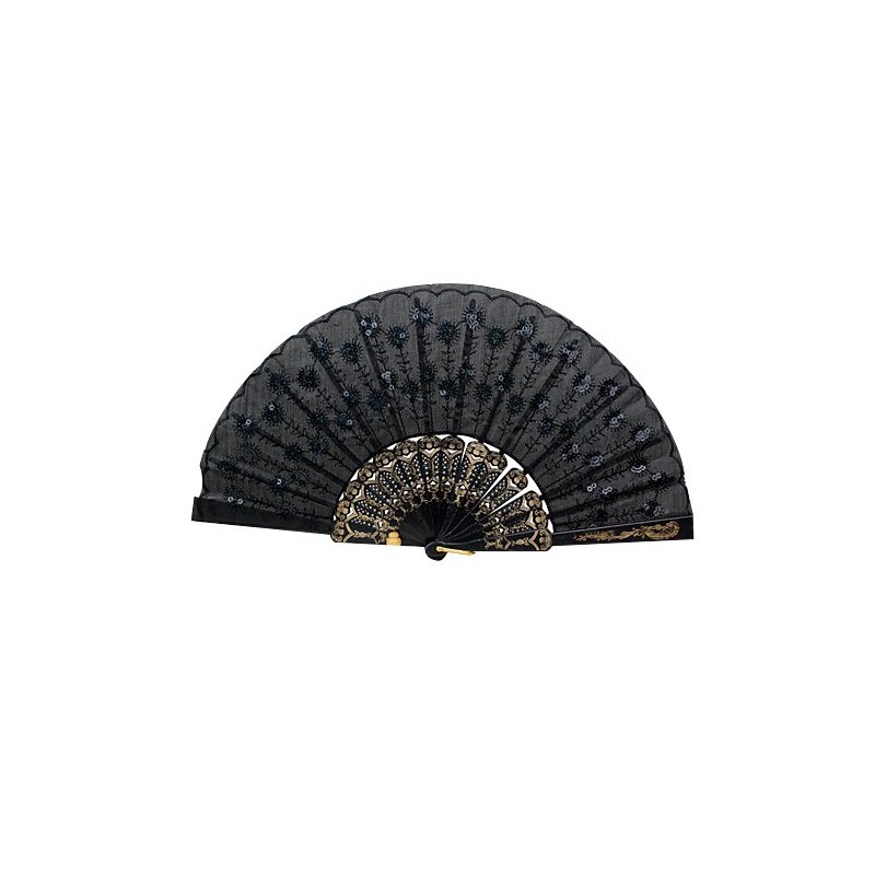 Accessotech Spanish Lace Silk Folding Hand Held Dance Fan Flower