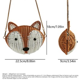 HABFHN Handmade Rattan Woven Shell Shoulder Bag, For Women, 7.9 x 3.1 x 5.9 inches (20 x 8 x 15 cm), Korean Style, Smartphone Pouch, Coin Pouch, Crossbody Crossbody Bag, Stylish, Lightweight, Summer