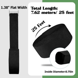 25FT Nylon Protective Sleeve Sheath Cable Cover Welding Tig Torch Hydraulic Hose Protection, Abrasion Resistant Flame Retardant for Chain, Wiring Harness, 0.75" ID, Black