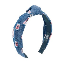 Adara Denim Colored Knot Headbands Country Model