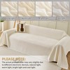 KaviKon Sectional Couch Covers 2-Piece for L Shape Sofa Cream
