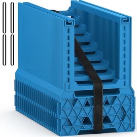 RV Sewer Hose Support 20FT with Secure Rubber Band & Carry Strap, RV Sewer Hose Holder Adjust Height for Travel Trailers, RV, Campers | Avoiding Obstacles & Deep Cradles, Quick Setup/Collapse