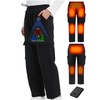 Men Heated Pants, 4 IN1 Control Switch Cargo Baggy Heating