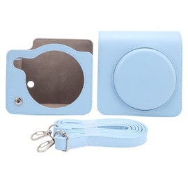 Lazmin112 Shoulder Camera Case, Portable PU Leather Camera Protective Bag with Shoulder Strap, Fit for Instax SQUARE SQ1 Camera(blue)