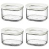 Mepal Modula Storage Container, 4-Piece Set, Storage Boxes with Lid,