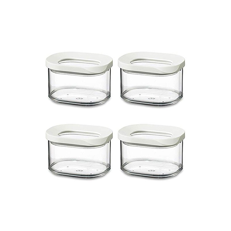Mepal Modula Storage Container, 4-Piece Set, Storage Boxes with Lid,