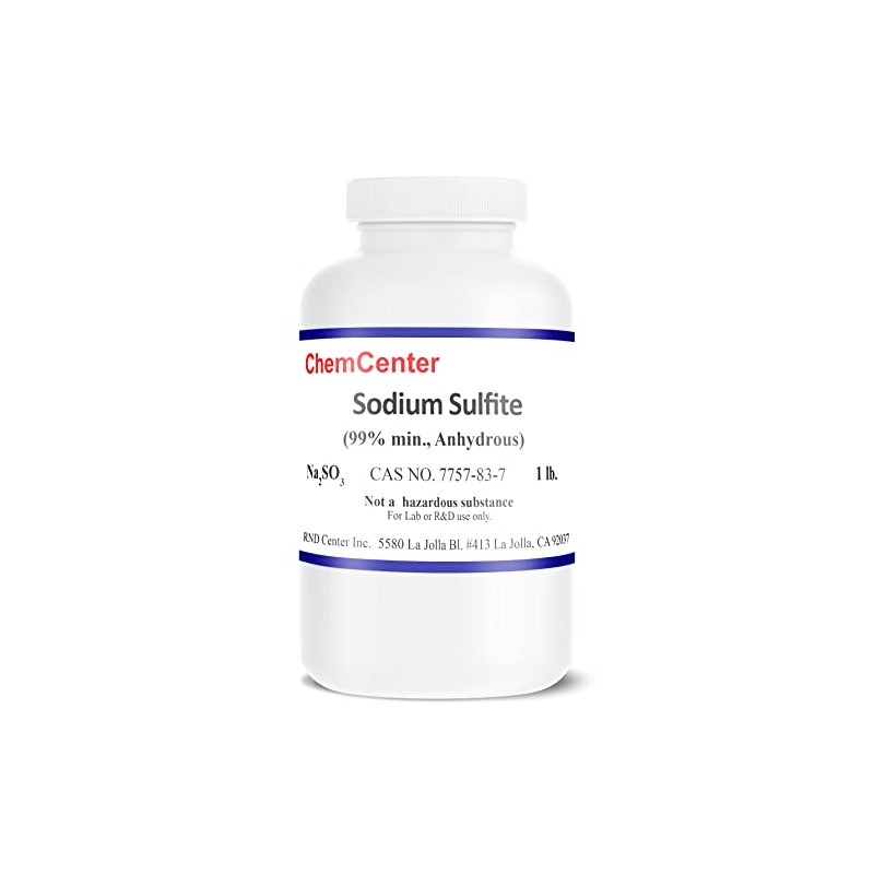 Sodium Sulfite, 99% min, Anhydrous, 1 lb.
