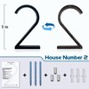 5" Metal Floating House Numbers,Ranslen Black Zinc Alloy Solid Modern