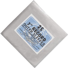 Square Deal Recordings & Supplies (25 pack) 7 inch Loose Fit 45rpm Record Outer Sleeves - Heavy Duty 3 Mil Thick Soft Polyethylene - 7-1/2" x 7-1/2" #07SE03OS