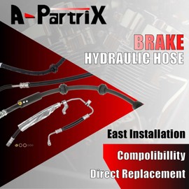 ‎A-Partrix Brake Hoses - 2PCS Rear Brake Hydraulic Hose, Brake Line Brake Hose fits CSX fits Civic 2006 fits CSX fits Civic 2007 fits Civic 2008 fits Civic 2009 fits Civic 2010 fits Civic 2011