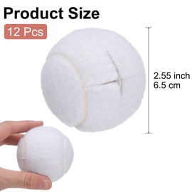 sourcing map 12 Pcs Precut Walkers Tennis Balls, Universal Precut Glide Balls Walkers Accessories Glides for Furniture Legs and Floor Protection, White
