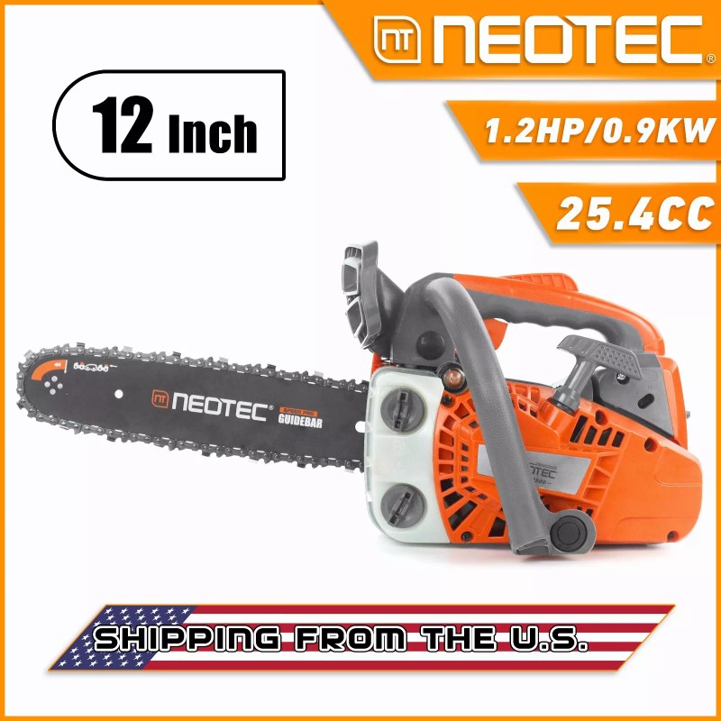 NEOTEC 25.4cc Gas Top Handle Chainsaw with 12'' Bar Chain