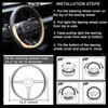 Valleycomfy Microfiber Leather Steering Wheel Cover Large-Size for F150 F250