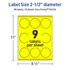 Avery Printable Round Scalloped Labels with Sure Feed Technology, 2-1/2"