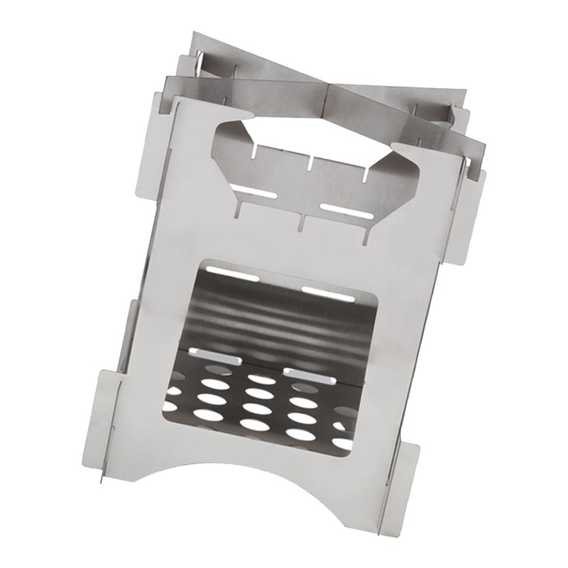 Portable Stainless Steel Folding Wood Burning Stove Mini Cooker for