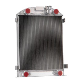 Cubauto 3 Rows Radiator Compatible With 1932-1938 Ford Roadster Stock Height Flathead V8 1933 1934 1935 1936 1937 Aluminum Radiators