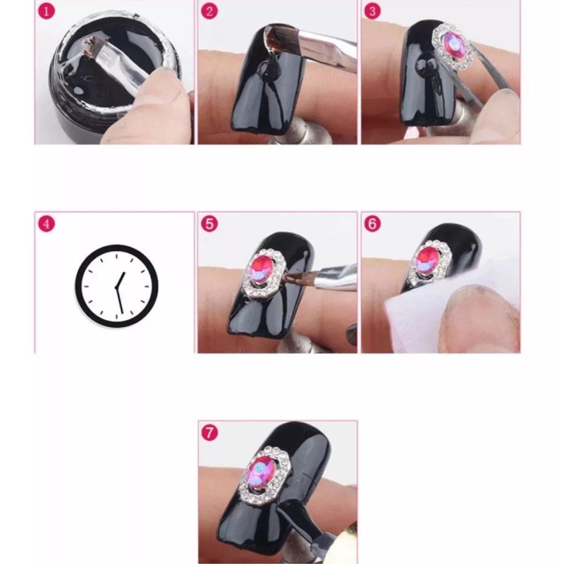 Xiaoya Pegamento De Piedras Decoraciones Para Uñas Manicure 3 Pieza