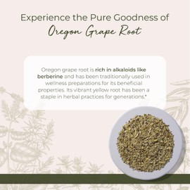 Starwest Botanicals Oregon Grape Root Wildcrafted - Dried Loose Herb for Tea, Tinctures, Capsules, & Salves, Natural Wellness for Women & Men, Cut & Sifted, Certified Kosher, Non-GMO - 4 oz Pouch
