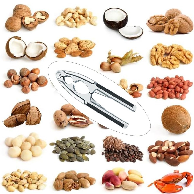 YYMEIDS Nutcracker Walnut Cracker Heavy Duty with Non-Slip Handle Stainless