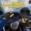 HANDLANDY Winter Work Gloves, Insulated Leather Working Gloves for Men