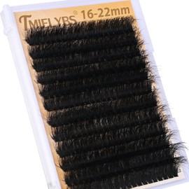Thick Lash Clusters 16-22mm Long Cluster Eyelash Extensions 200D Fluffy D Curl Volume Eyelash Clusters 240pcs Waterproof Individual Lashes Soft Wispy False Eyelashes DIY Lash Extension, by TMIELYBS