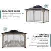 Aoodor Universal 10x12 ft Gazebo Mosquito Netting, Replacement 4-Panel Sidewalls