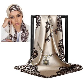 YMXHHB Silk Like Scarf Neck Scarves Women’s Large Square Satin Hair Scarf 35 x 35 inches (Ac01)