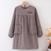 Y&Y&Y Cotton Blend, Long Cooking Gingham Checkered Pattern, Cute, Ruffled,