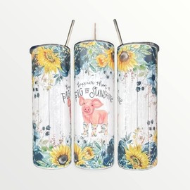 Blakes Pig in Sunshine Insulated 20oz Thermal Skinny Tumbler