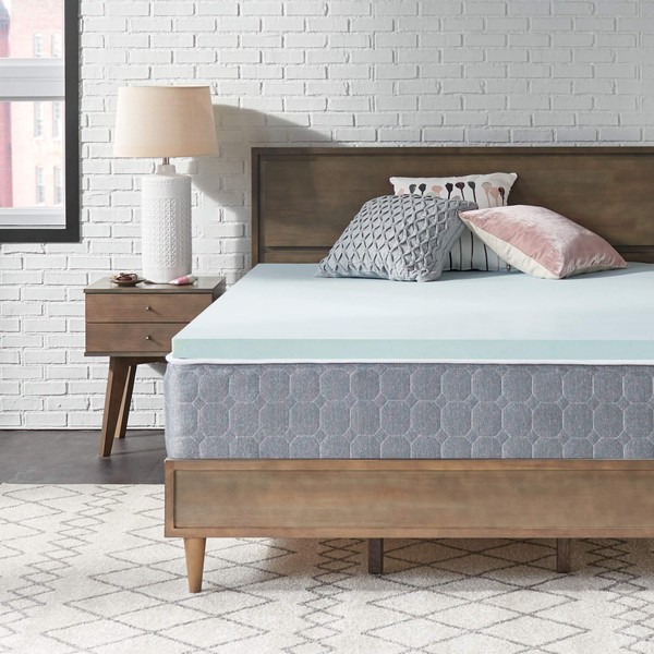 Sealy TrueForm 2" Memory Foam Mattress Topper, King, Blue