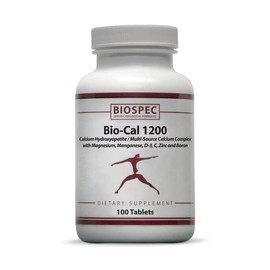Bio-Cal 1200 – Superior Bone Support Complex w/ MCHA, Vitamin D3, Vitamin K2 (MK-7), Magnesium, Zinc, and Other Nutrients