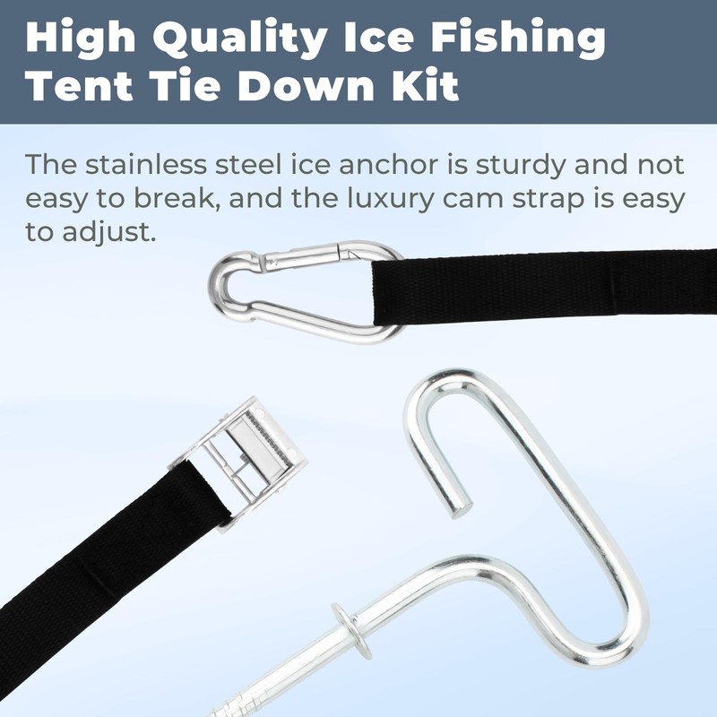 TOSRWGLL 24260 Deluxe Shelter Tie Down Kit Fit for Eskimo