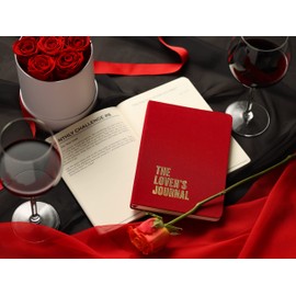 The Lovers Journal - Couples Journal with Prompts, Fun Reflective Questions, Monthly Exercise & Challenges, Motivational Quotes, Guided Journal for a great relationship. Red & Black, Pack of 2